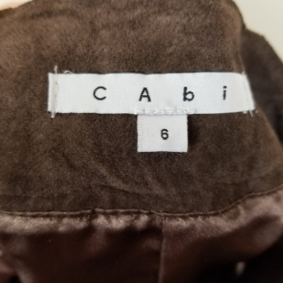 CAbi Brown 100% Leather Scalloped Skirt size 6 380 - Picture 7 of 7